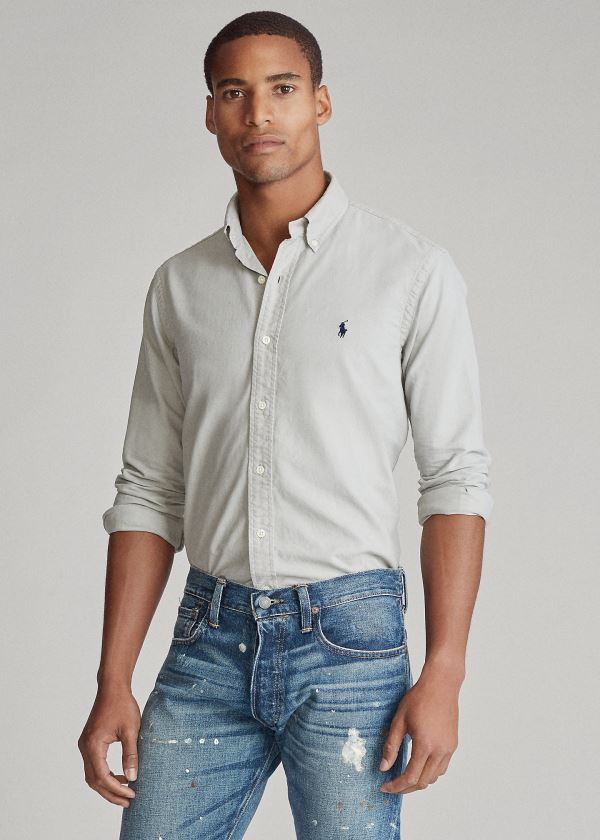 Polo Ralph Lauren Garment-Dyed Oxford Skjorte Herre Danmark (URLOI1543)